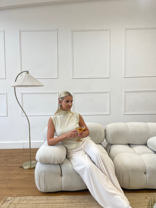 Winter Vanilla High-Neck Top (S)