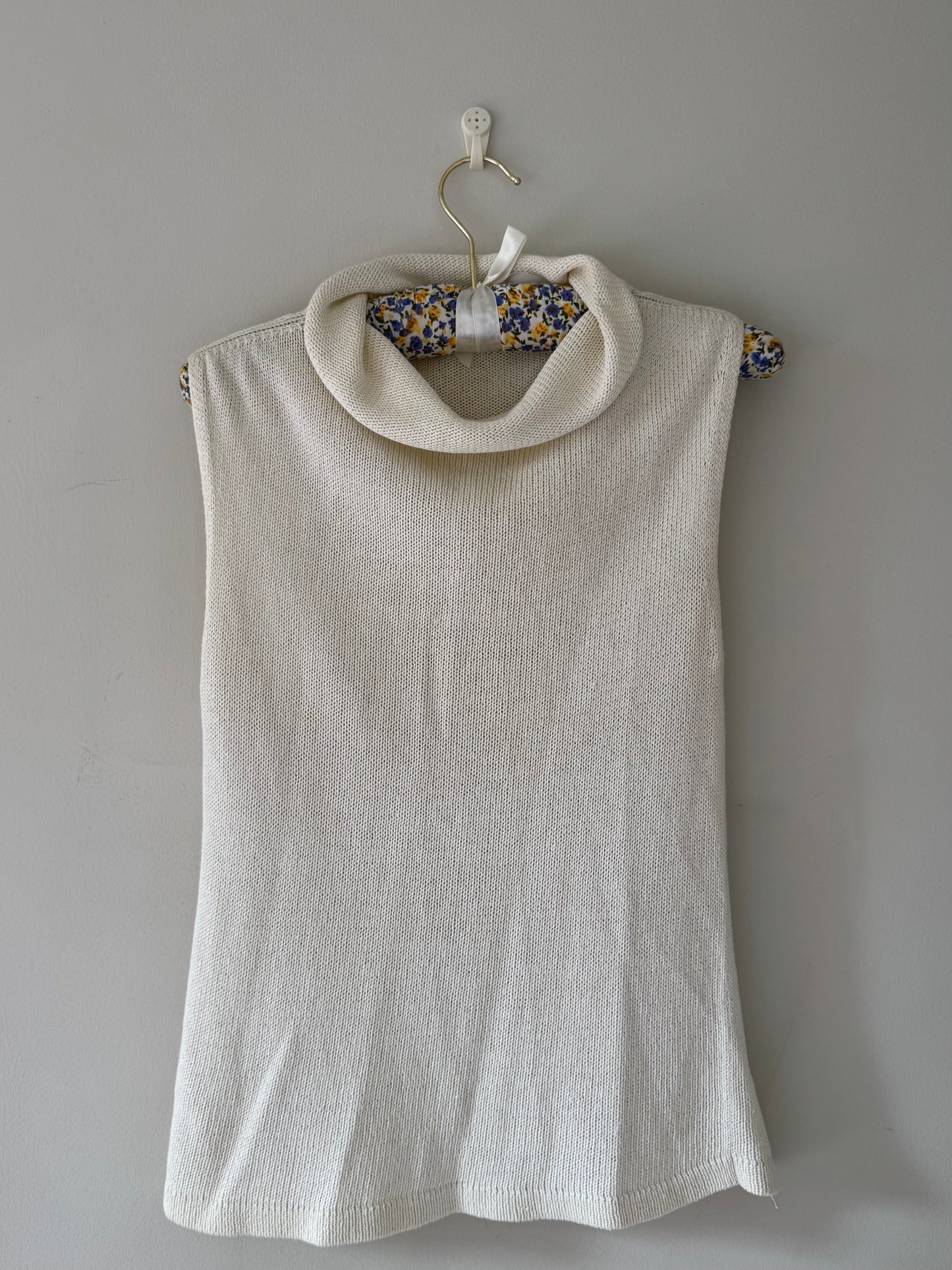 Cream High Neck Knitted Top (10)