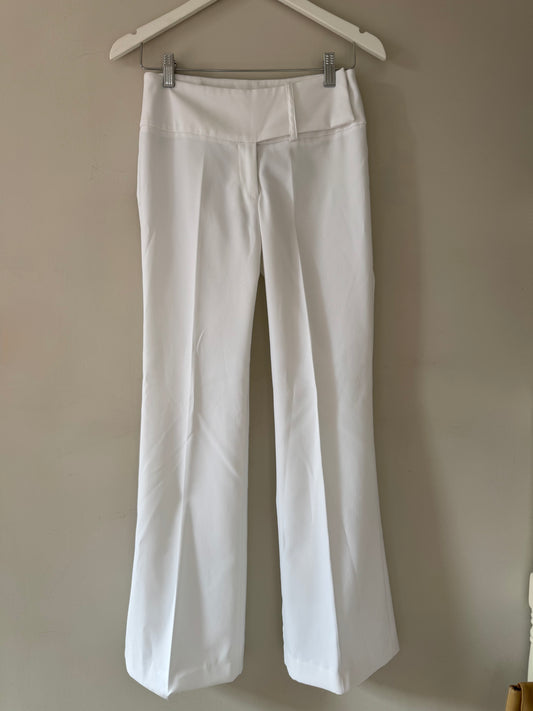 Low Rise White Suit Trousers (S)