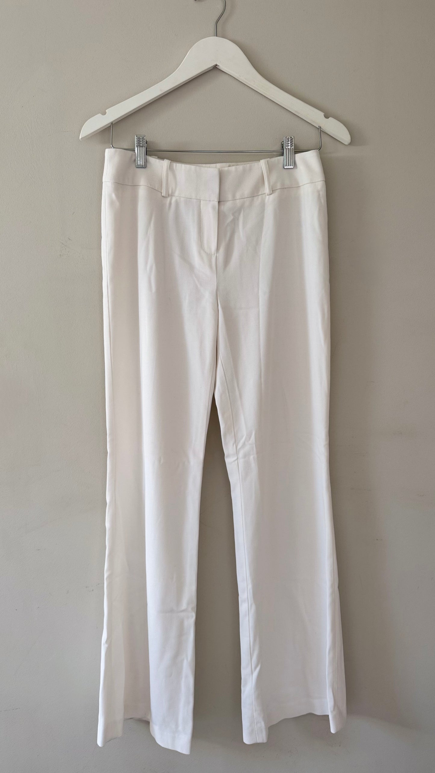 Low Waisted Off White Tailored Trousers (8)