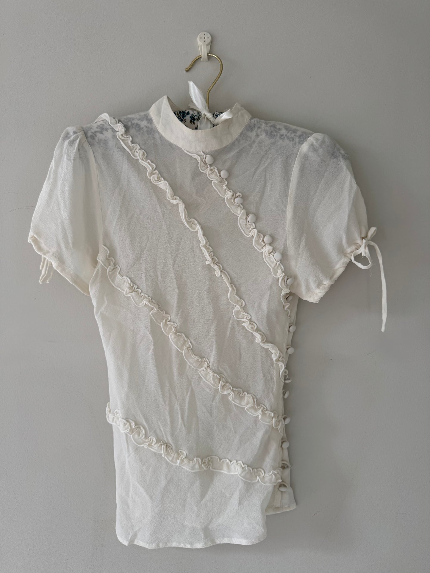 Romantic Sheer Ruffle Detail Top (8)