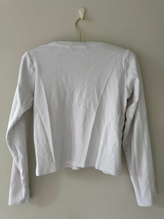 White Long Sleeve Slogan Baby Tee (8)