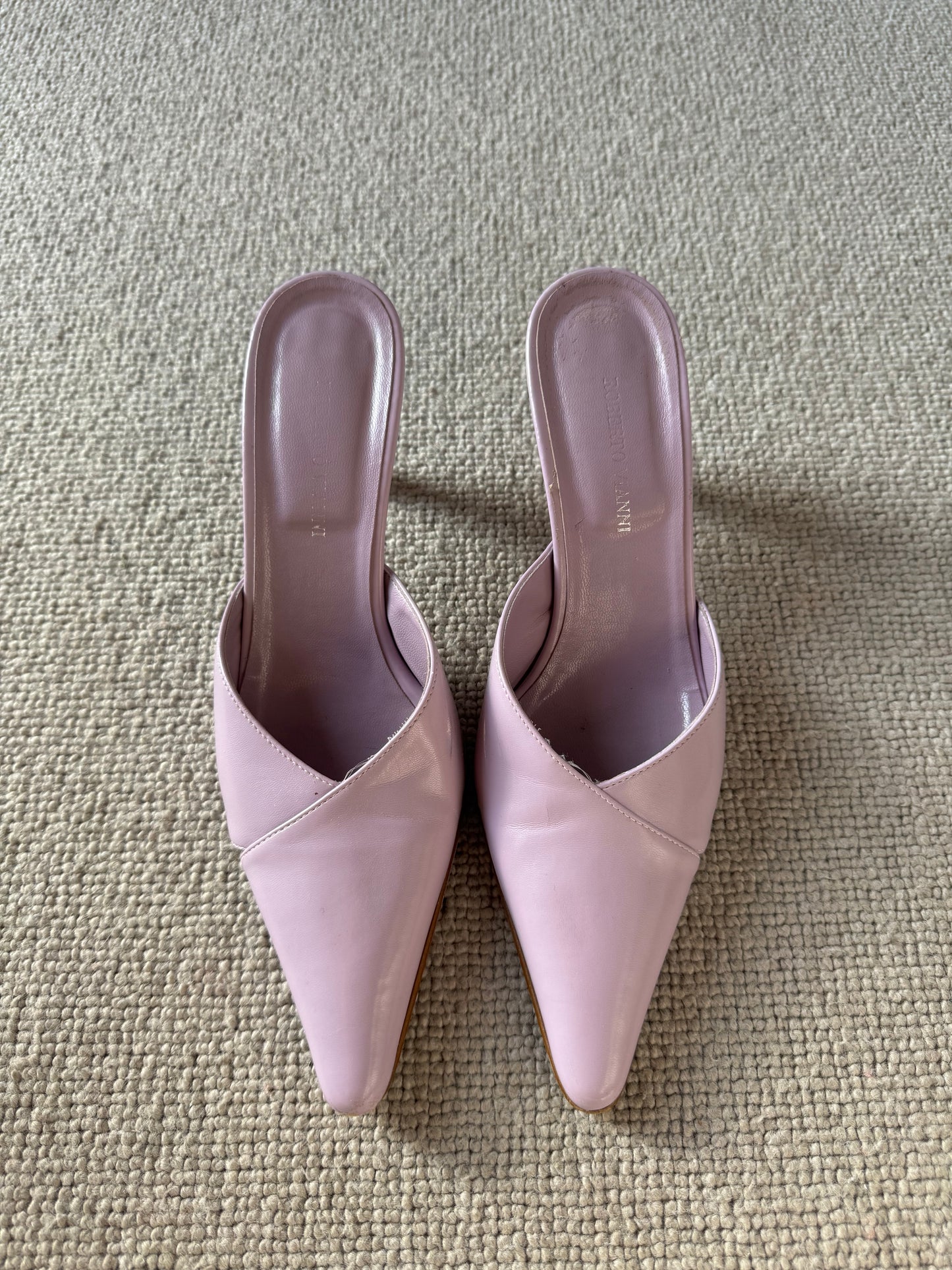 Lilac Heeled Mules (5)