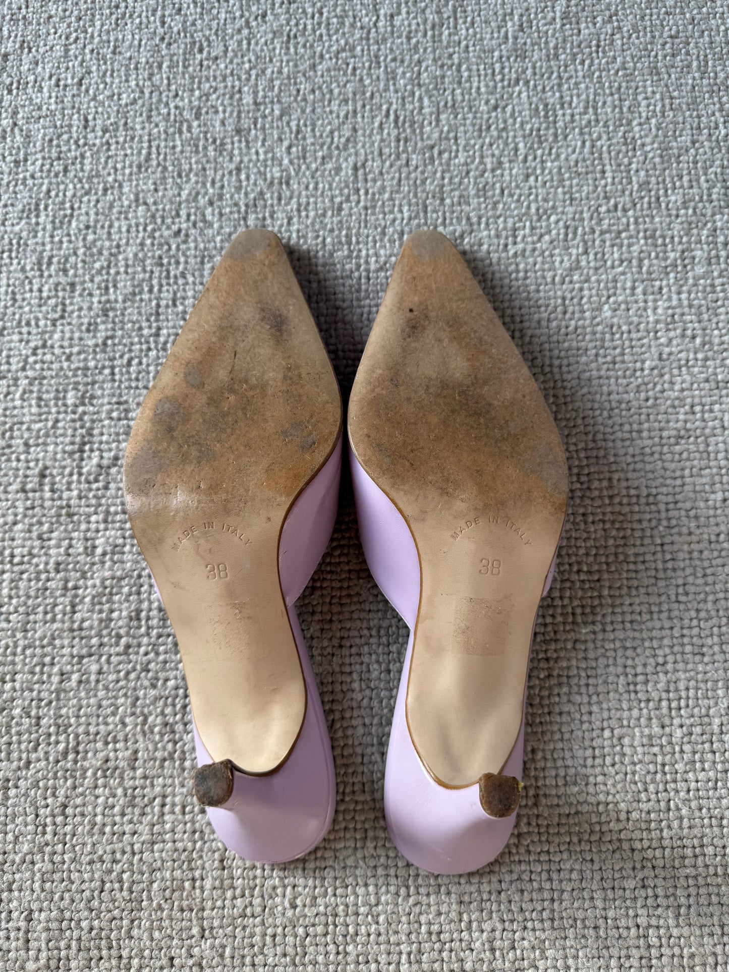 Lilac Heeled Mules (5)