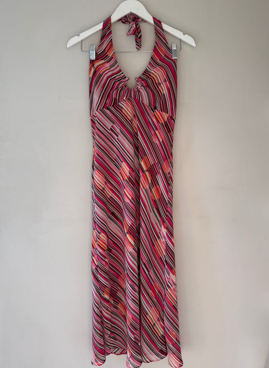 Retro Striped Halter Midi Dress (12)