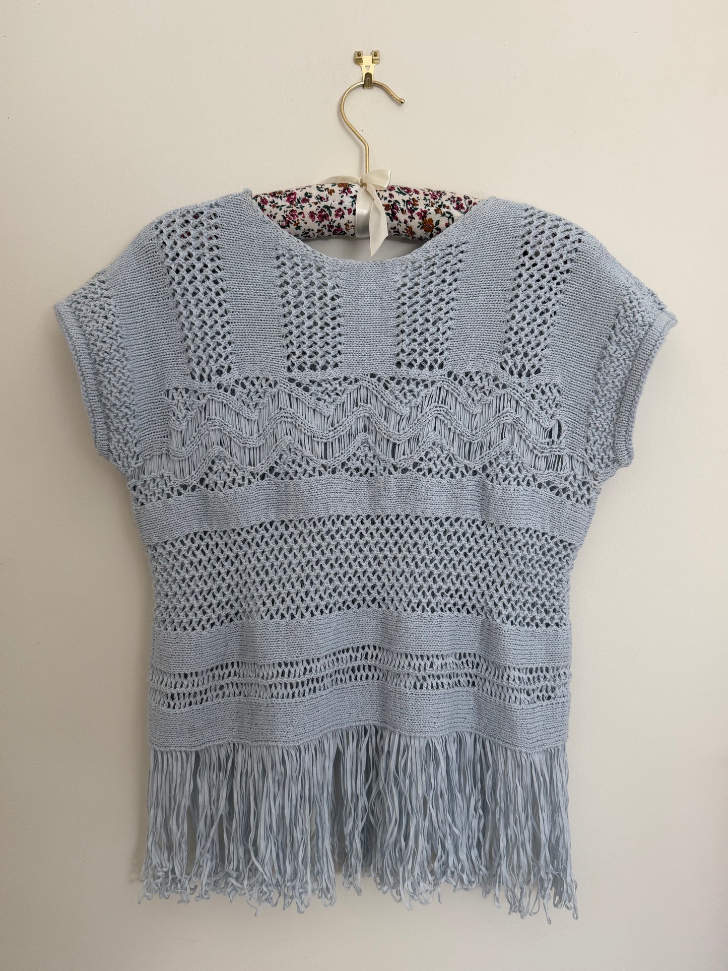 Carrie Fringe Knit Top (S)