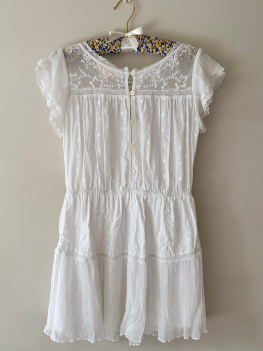 Lace Cap Sleeve Mini Dress (S)