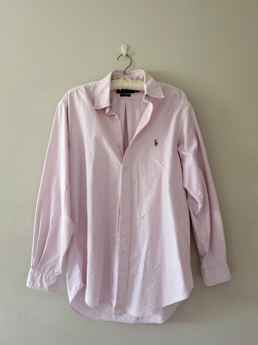 Pink Oversized Ralph Lauren Shirt (M)