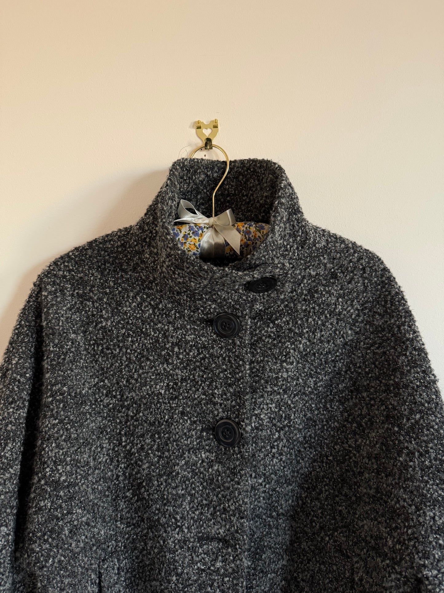 Textured Grey Poncho Jacket (12)