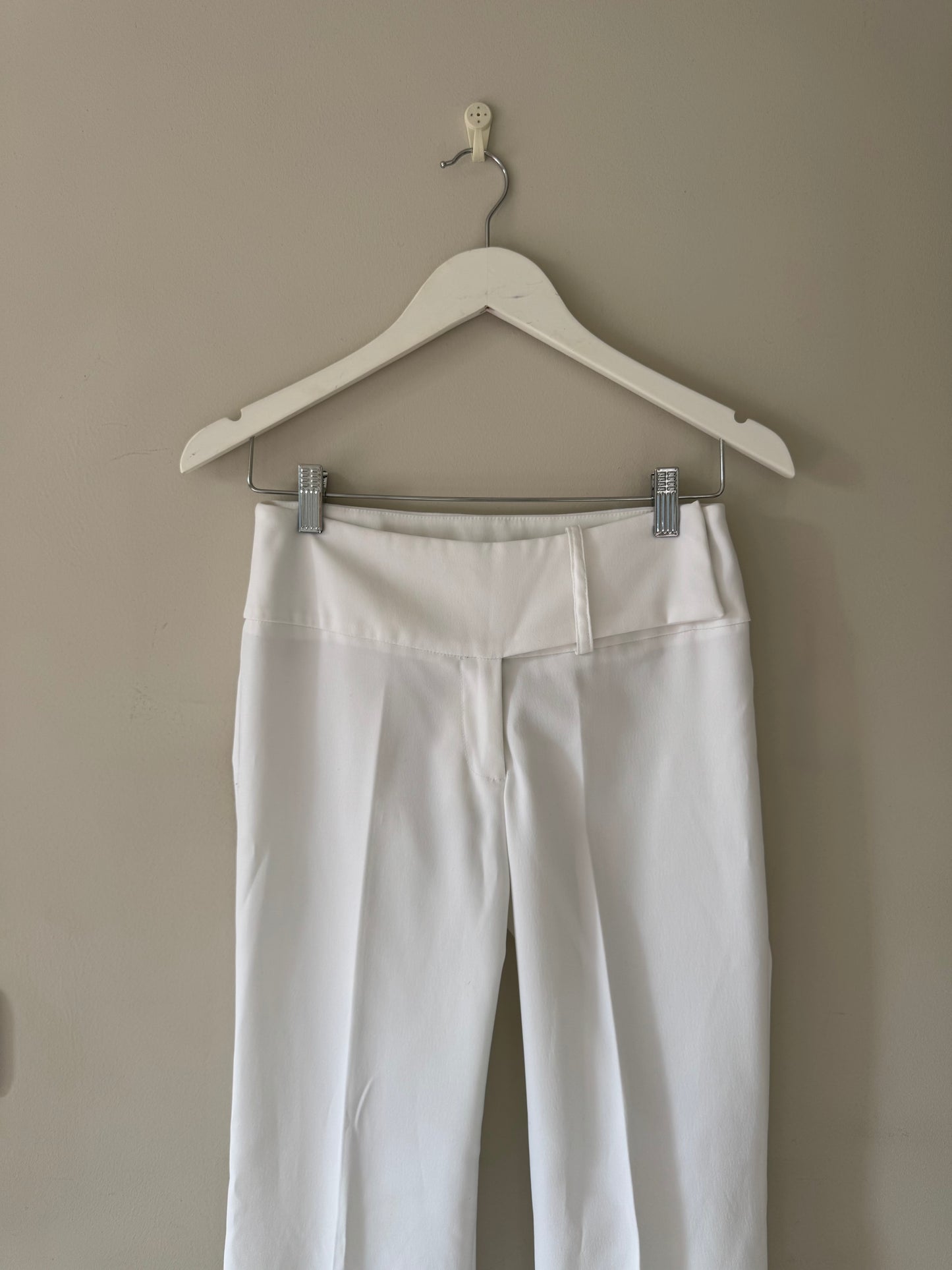 Low Rise White Suit Trousers (S)