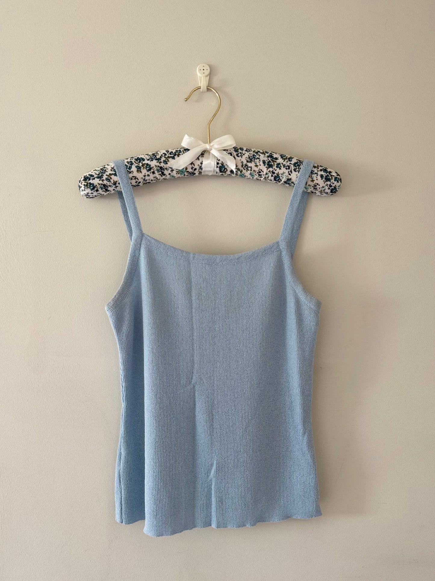 Blue Knitted Tank (S/M)