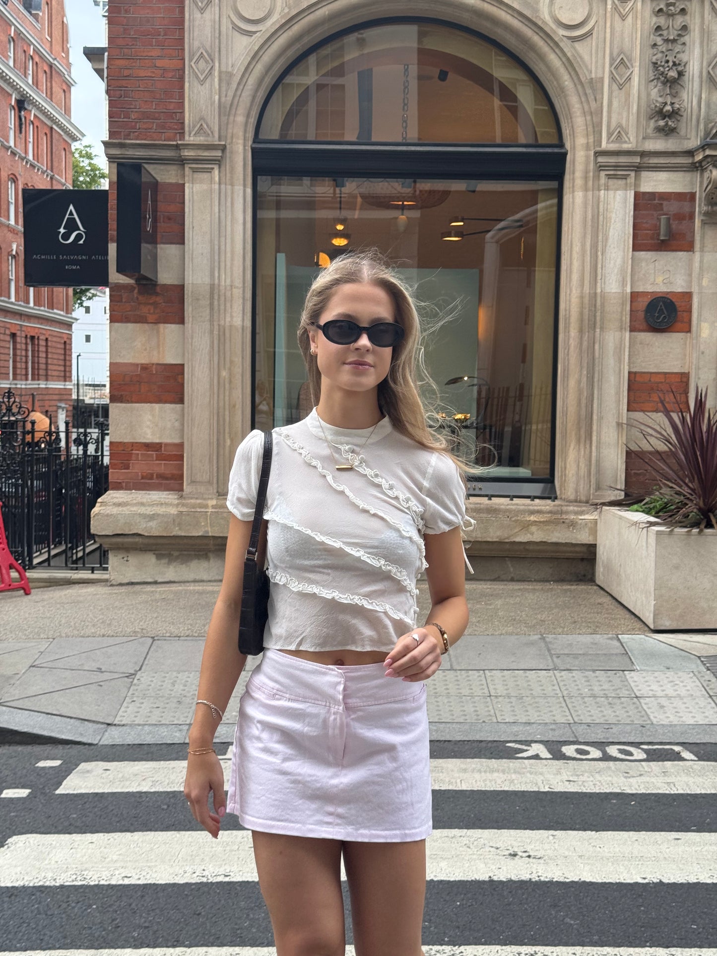 Mid Rise Pink Mini Skirt (10)