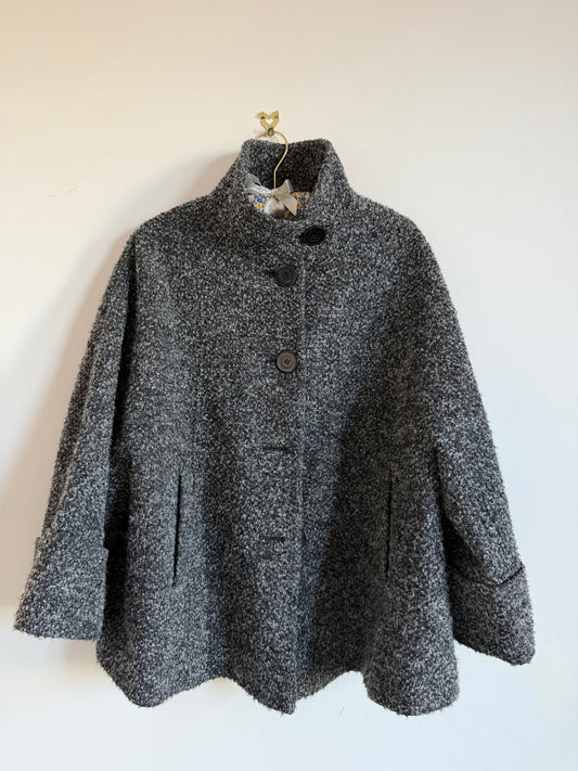 Textured Grey Poncho Jacket (12)