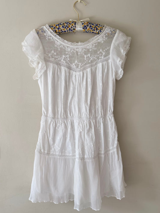 Lace Cap Sleeve Mini Dress (S)