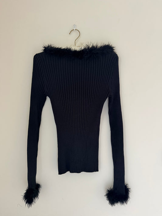 Midnight Muse Feather Top