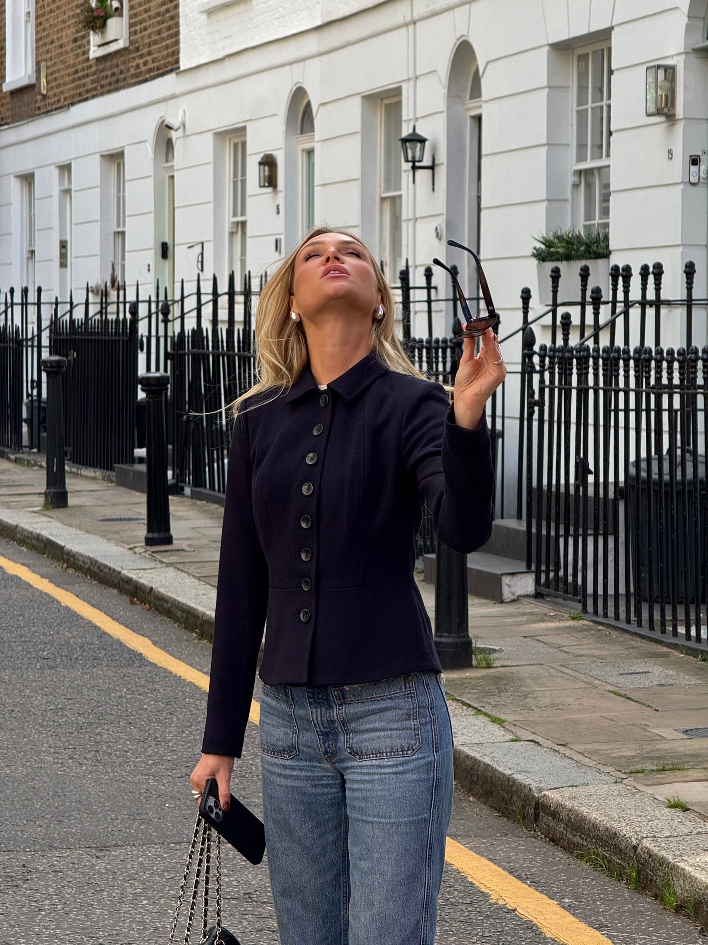 Gigi Navy Fitted Jacket (8)