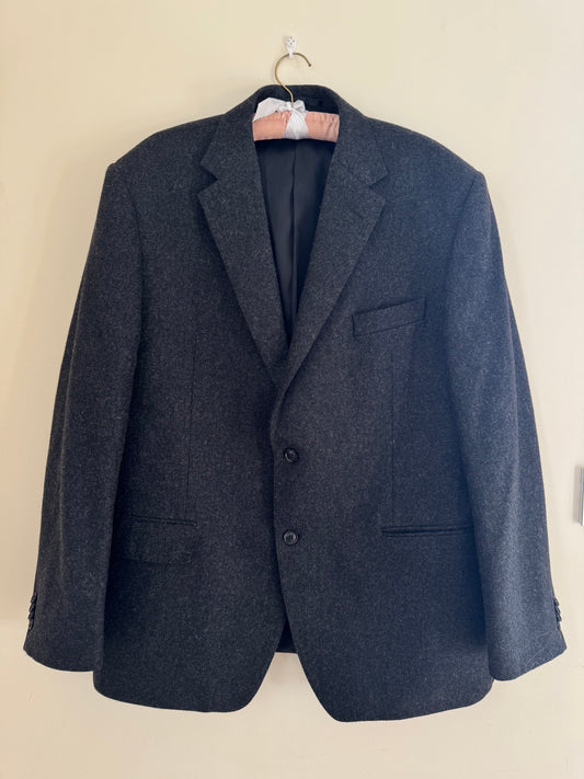 Adriana Oversized Grey Wool Blazer (L)