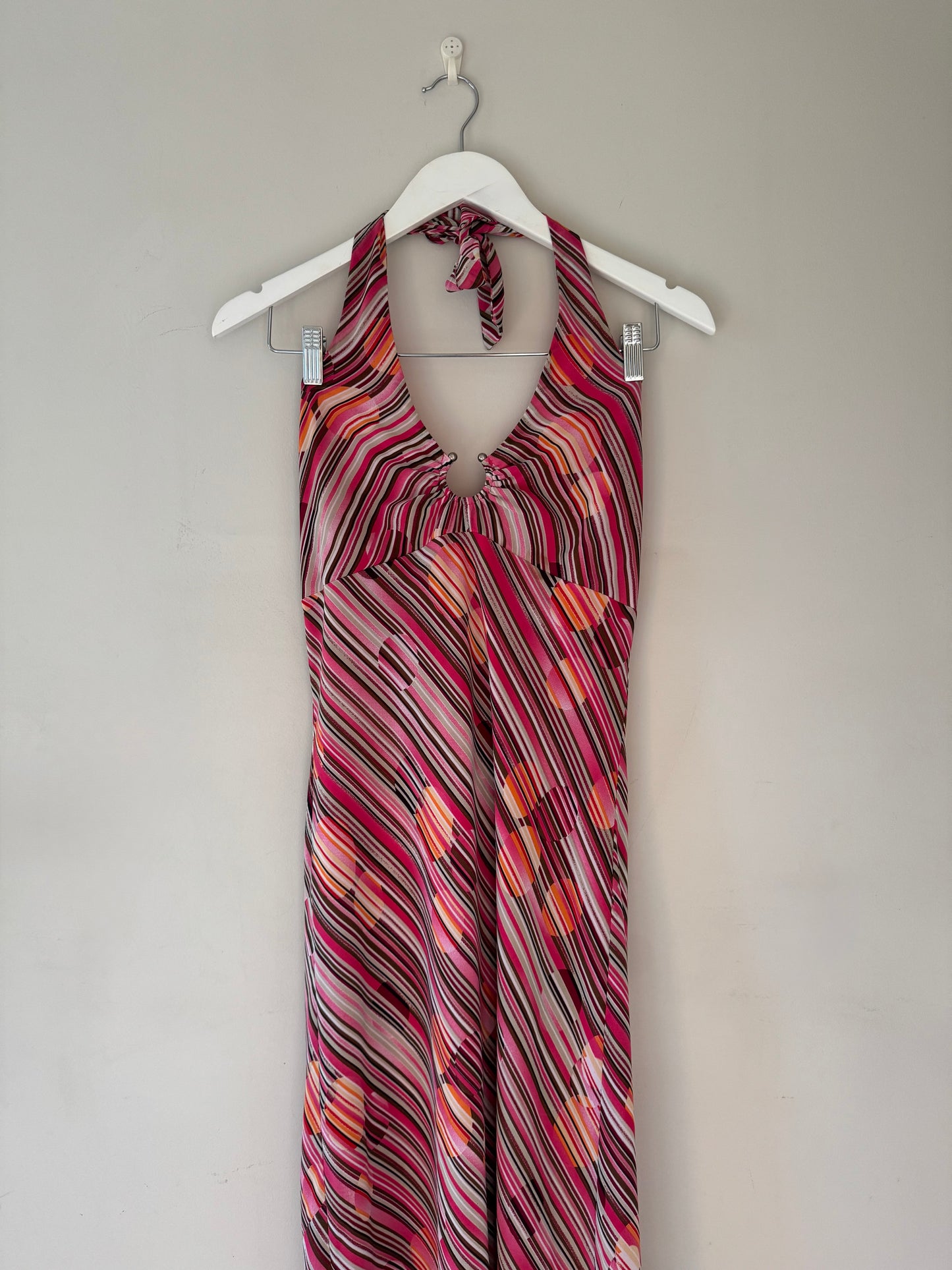Retro Striped Halter Midi Dress (12)